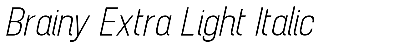 Brainy Extra Light Italic